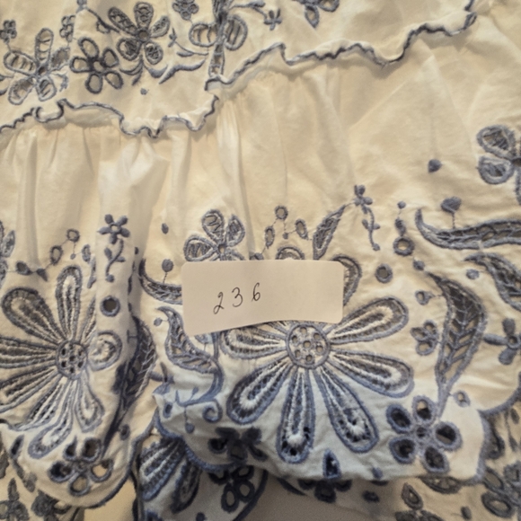 kate spade new york Floral Embroidered Tiered Mini Skirt Size S - Picture 10 of 10